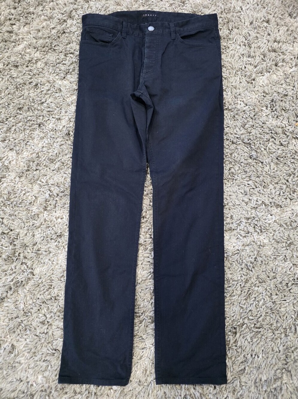 Theory Haydin Writer Blue Straight Leg Stretch Pants Size 32